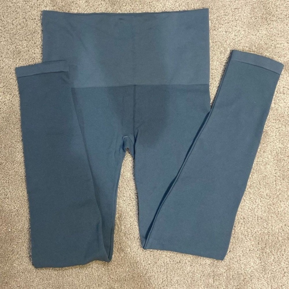 SPANX women  Teal Leggings XL